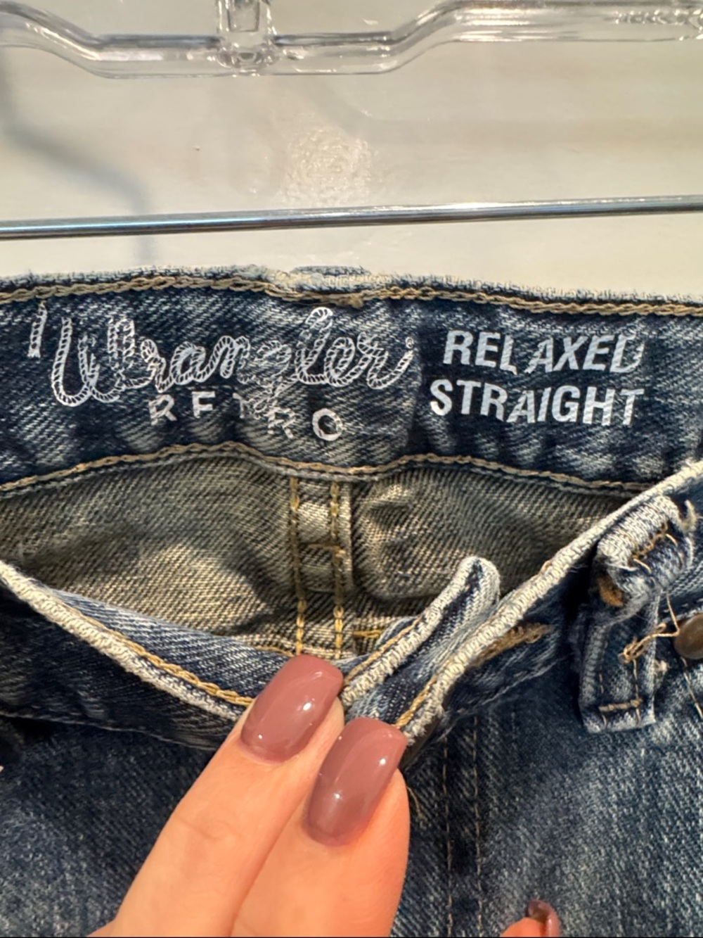 Wrangler Light Blue Denim Straight-Leg Jeans with Back Pocket 'W' Stitch - Picture 5 of 6